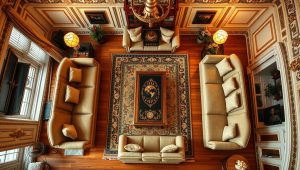 فاصله استاندارد مبلمان در دکوراسیون کلاسیک